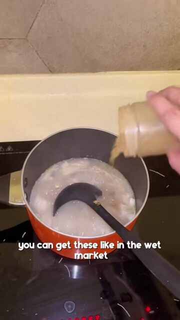 Fish soup stock cooking in a pot